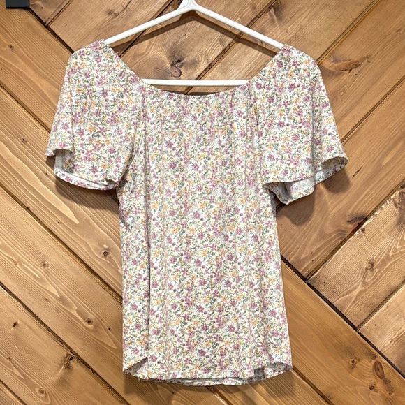 Monteau Floral Women's Top With Buttons Medium - Picture 2 of 5